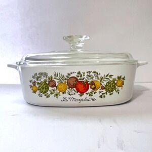 Corning Ware LA MARJOLAINE Spice O Life 2‎ Quart Casserole & Lid A2B